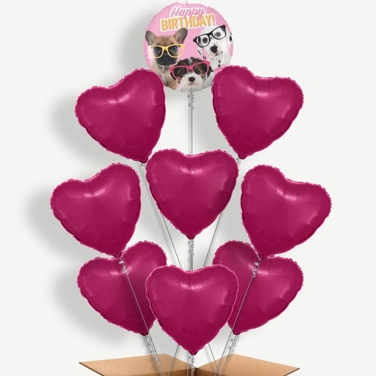 Puppy Happy Birthday Helium Balloon Bundle | Party Save Smile