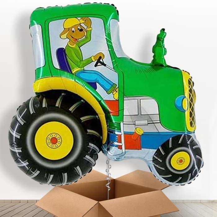 Giant Tractor Helium Balloons in a Box Gift - Giant Balloon | Party Save Smile