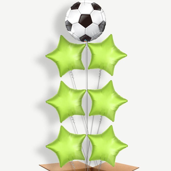 Football Design Balloon Arrangement Inflated with Helium | Party Save Smile