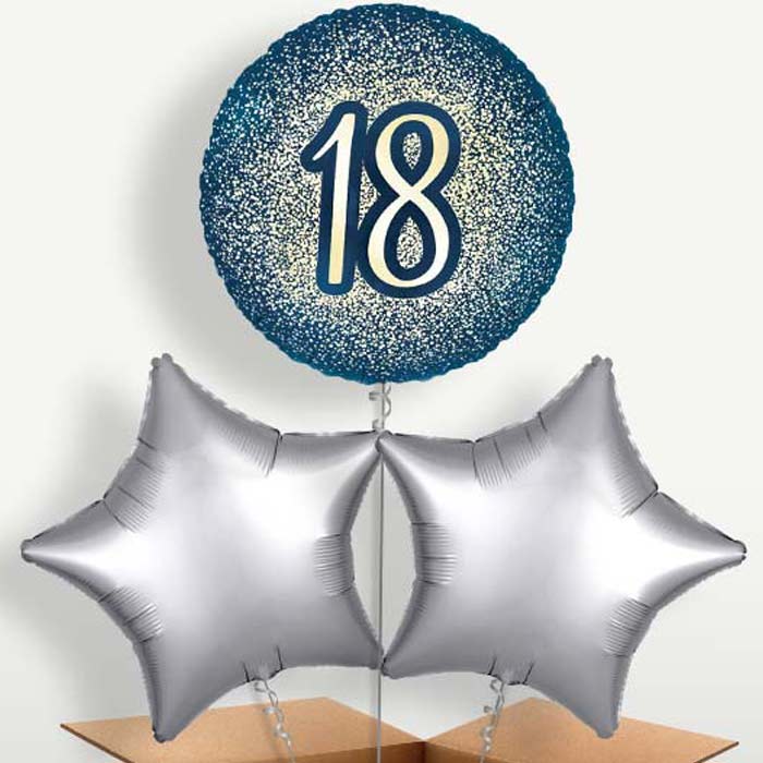 Navy & Gold 18th Birthday Balloon Bunches | Party Save Smile