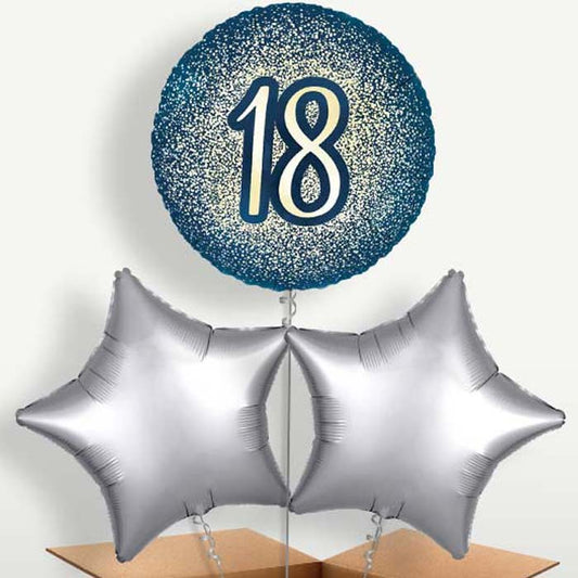 Navy & Gold 18th Birthday Balloon Bunches | Party Save Smile