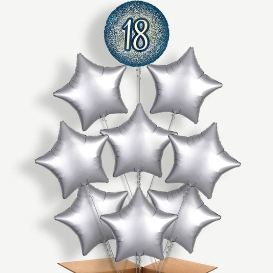 Navy & Gold 18th Birthday Helium Balloon Bundle | Party Save Smile