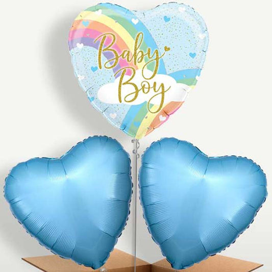 Pastel Rainbow Baby Boy Balloon Bunch | Party Save Smile