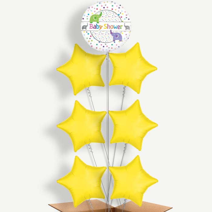 Elephant Baby Shower Helium Balloon Arrangement | Party Save Smile