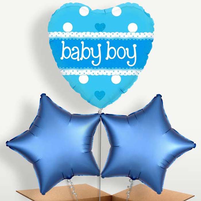 Blue Polka Dot Baby Shower Bunch of Balloons | Party Save Smile