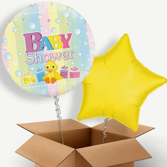Duck Baby Shower Helium Balloon Duo | Party Save Smile