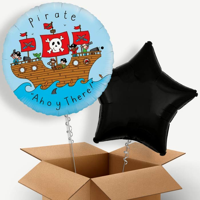 Ahoy There Pirate Helium Balloon Two | Party Save Smile