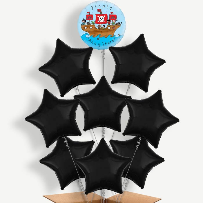 Ahoy There Pirate Balloon Bundle Inflated with Helium | Party Save Smile