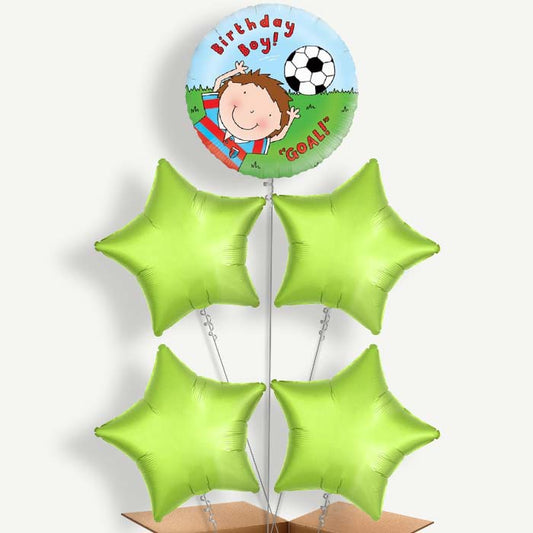 Football Birthday Boy Helium Cluster Balloons | Party Save Smile