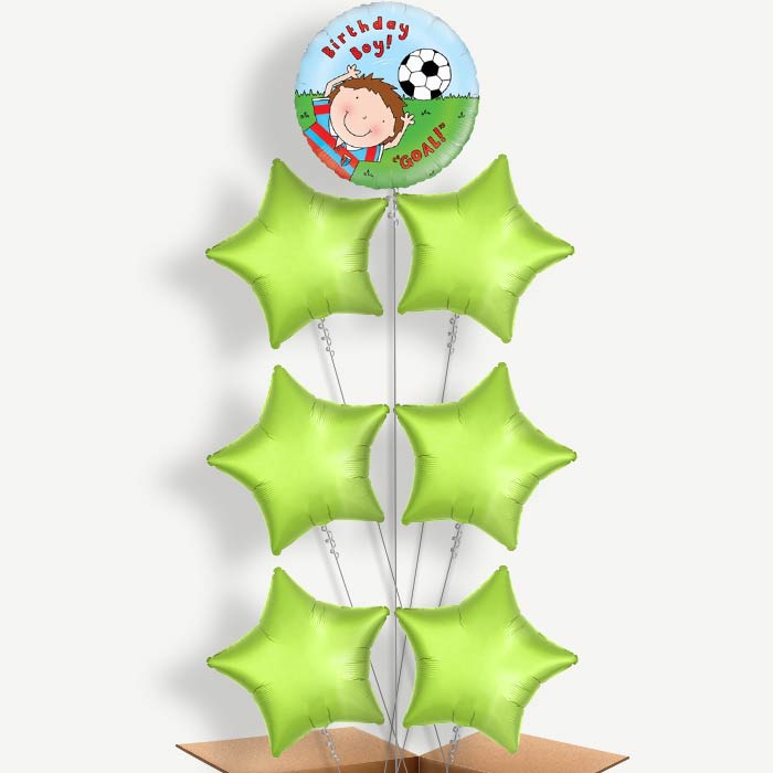 Football Birthday Boy Helium Balloon Arrangement | Party Save Smile