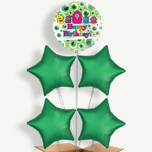 Monsters Happy Birthday Helium Cluster Balloons | Party Save Smile
