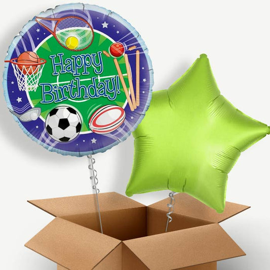 Sports Themed Helium Balloon Couple | Party Save Smile