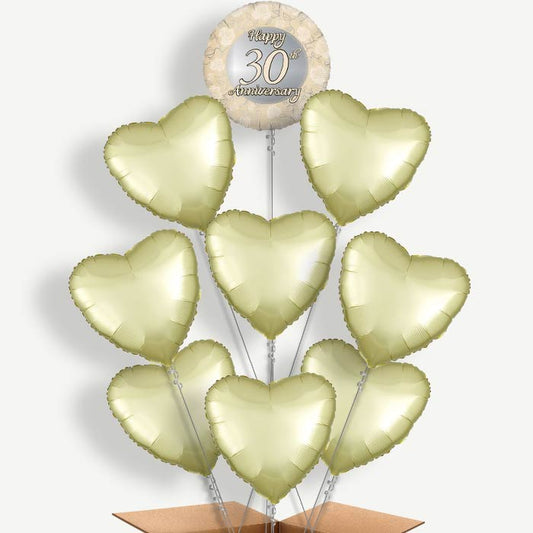30th Wedding Anniversary Helium Balloon Bundle | Party Save Smile