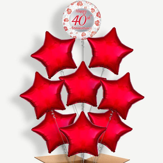 40th Wedding Anniversary Helium Balloon Bundle | Party Save Smile