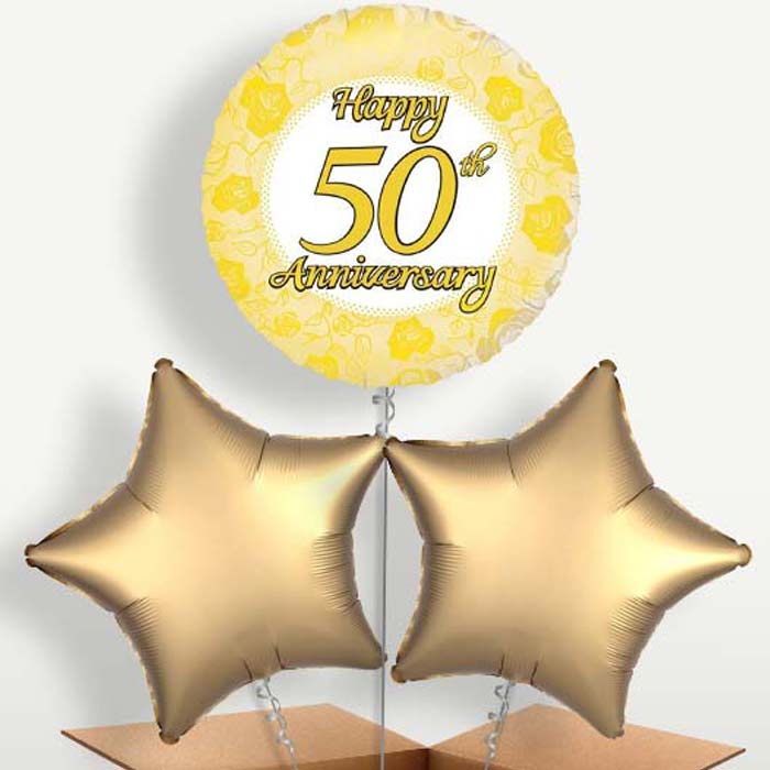 50th Wedding Anniversary Bunch of Balloons | Party Save Smile