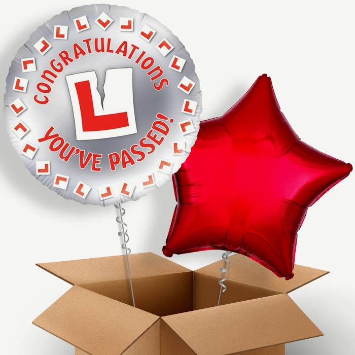 Passed Driving Test Helium Balloon Pair | Party Save Smile