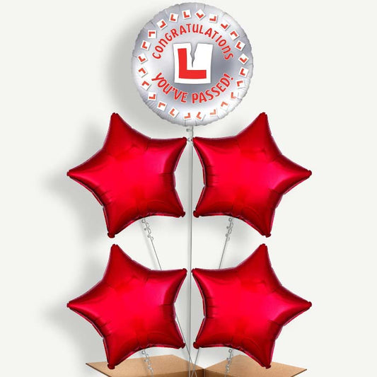 Passed Driving Test Balloon Cluster Inflated with Helium | Party Save Smile
