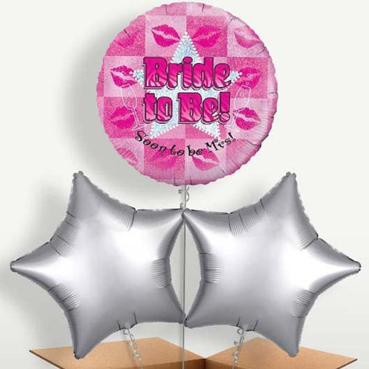 Bride to Be Mrs Bunch of Balloons inflated with Helium | Party Save Smile