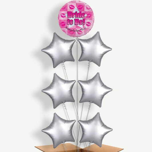 Bride to Be Mrs Balloon Arrangement Inflated with Helium | Party Save Smile