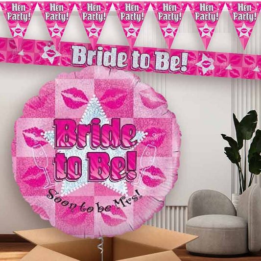 Pink Bride to Be Balloon and Banners | Party Save Smile