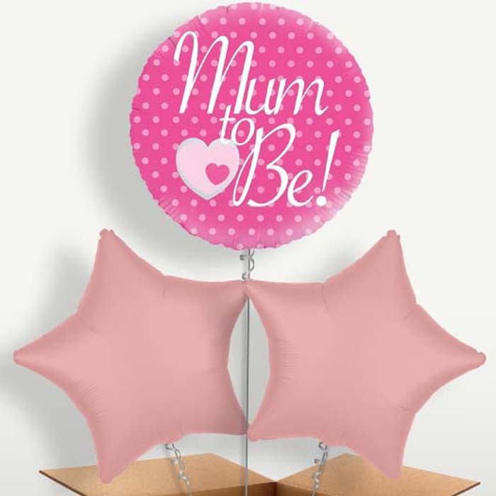 Mum to Be Baby Shower Balloon Bunches inflated with Helium | Party Save Smile