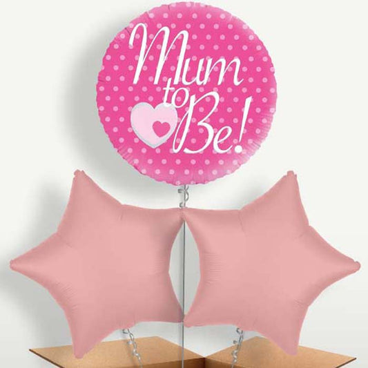 Mum to Be Baby Shower Balloon Bunches inflated with Helium | Party Save Smile