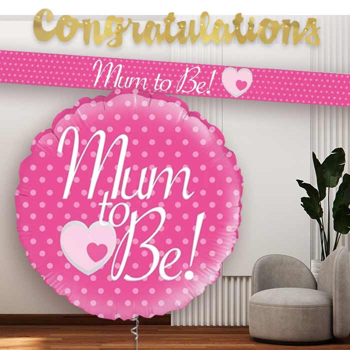 Mum to Be Balloon and Banners