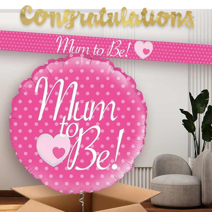 Mum to Be Balloon and Banners | Party Save Smile
