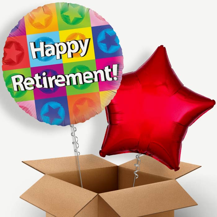 Retirement Star Helium Balloon Couple | Party Save Smile