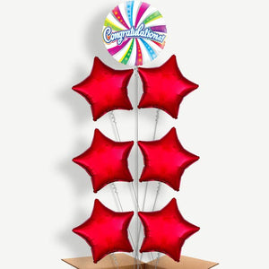 Congratulation Swirls 7 Helium Balloon Arrangement