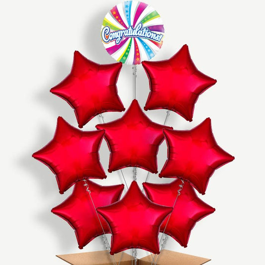 Congratulation Swirls Helium Balloon Bundle | Party Save Smile