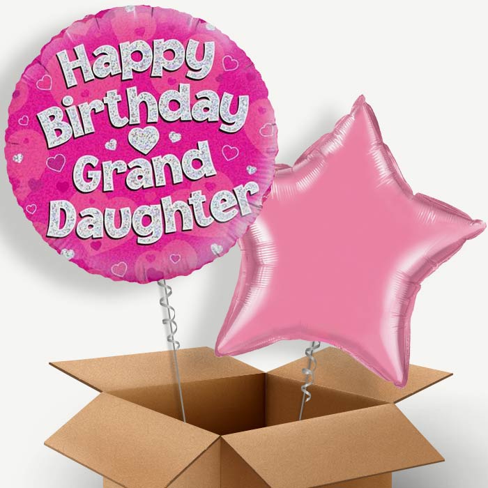 Grandaughter Happy Birthday Helium Balloon Duo | Party Save Smile