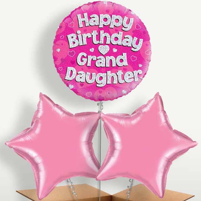 Grandaughter Happy Birthday Trio Balloon Bunch | Party Save Smile