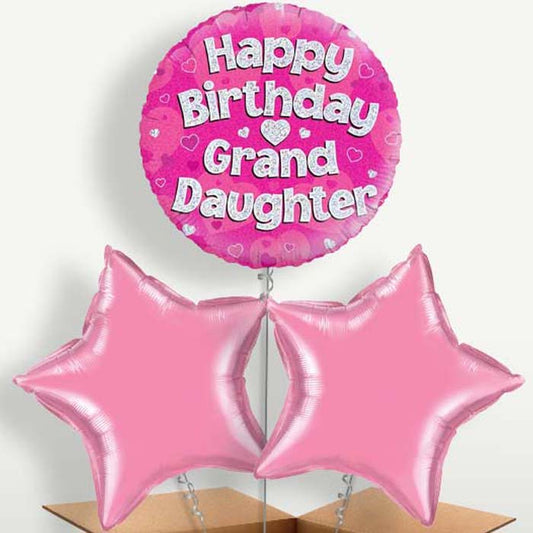 Grandaughter Happy Birthday Trio Balloon Bunch | Party Save Smile