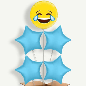 Emoji LOL 5 Balloon Cluster Inflated with Helium
