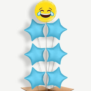 Emoji LOL 7 Balloon Arrangement Inflated with Helium