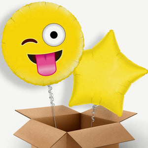 Crazy Emoji Helium Balloon Duo