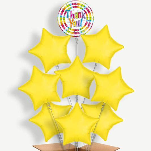 Thank You Stripes Balloon Bundle Inflated with Helium | Party Save Smile