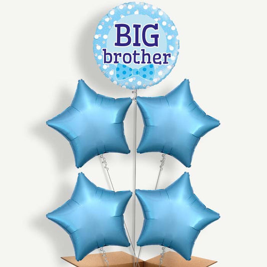 Big Brother Balloon Cluster Inflated with Helium | Party Save Smile