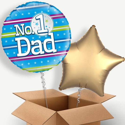No 1 Dad Helium Balloon Two | Party Save Smile