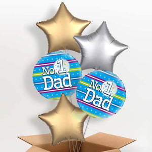 No 1 Dad Helium Balloon in a Box