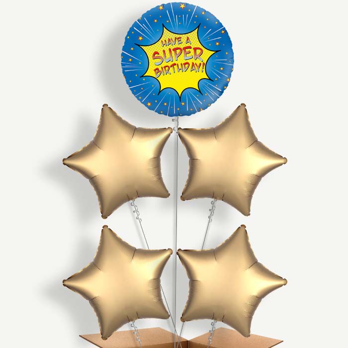 Have a Super Birthday Superhero Helium Cluster Balloons | Party Save Smile