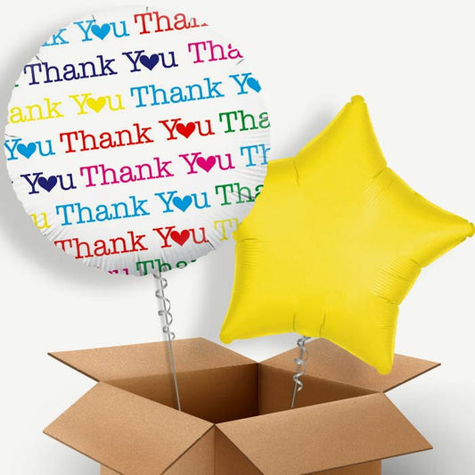 Thank You Heart Helium Balloon Two | Party Save Smile