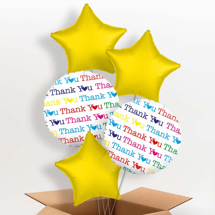 Thank You Heart Helium Balloon in a Box - 5 Balloons | Party Save Smile