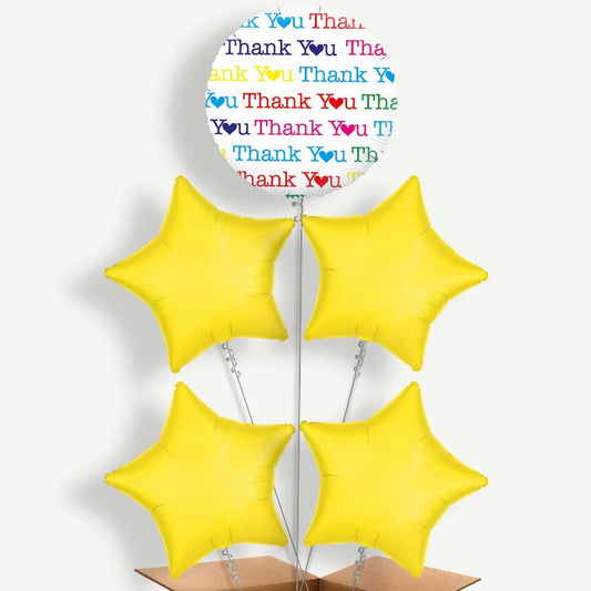 Thank You Heart Helium Balloon Cluster  | Party Save Smile