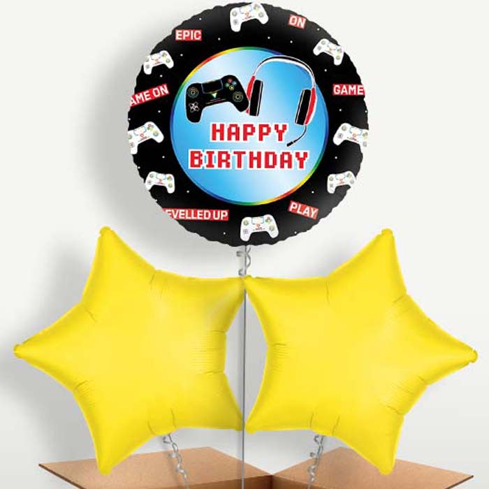Epic Gamer Happy Birthday Trio Balloon Bunch | Party Save Smile