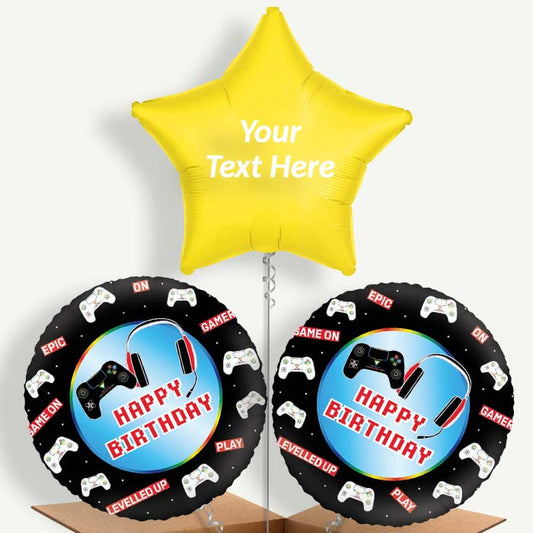 Personalisable Epic Gamer Happy Birthday Helium Balloons | Party Save Smile