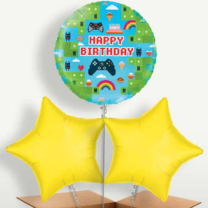 Gaming Birthday Game Blox Balloon Bunch (Trio)