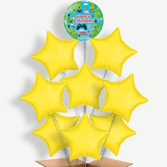 Gaming Birthday Game Blox Helium Balloon Bundle | Party Save Smile