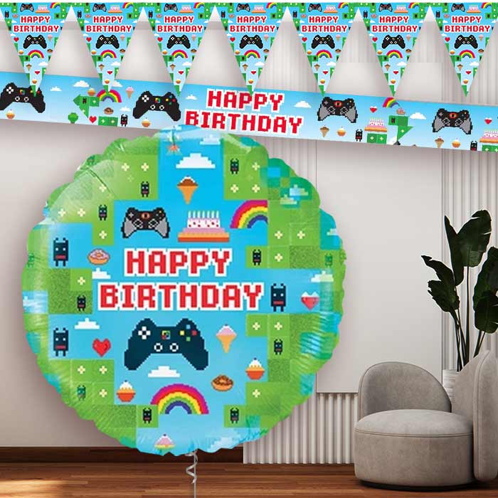 Game Blox Birthday Balloon and Banners